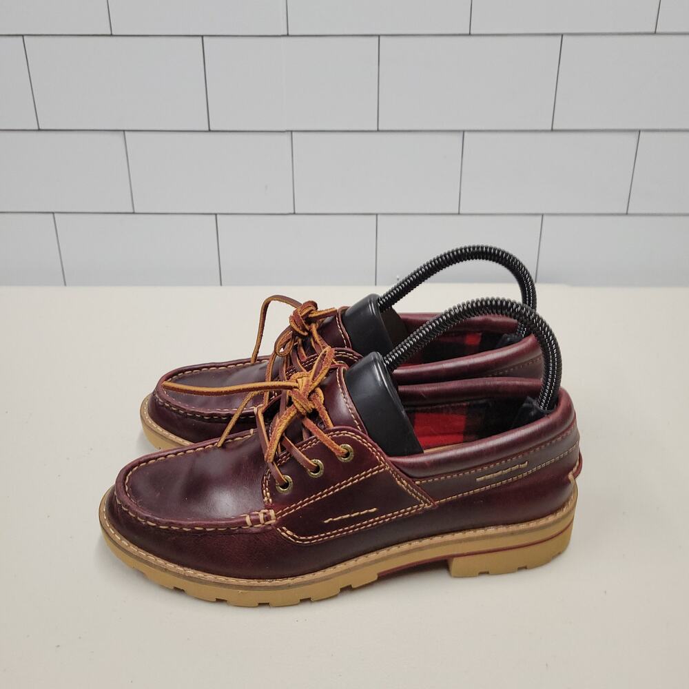 Sperry Women's Size 7 Burgundy Leather Boat Shoes Lace Up Casual Loafers